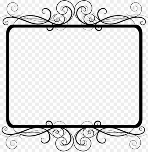 #frame #border #edging #decoration #fancy #curly #black - border design black and white frames Isolated Subject on Clear Background PNG