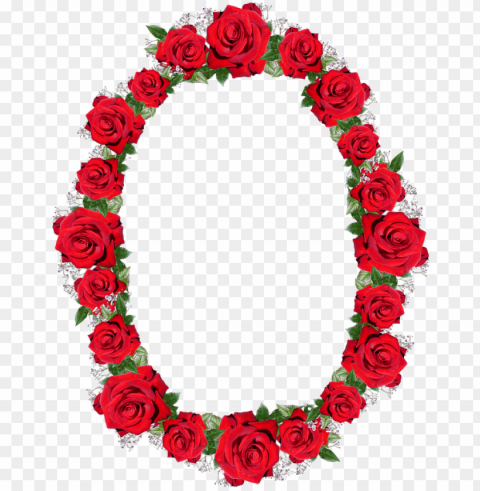 frame border red roses floral PNG transparent vectors