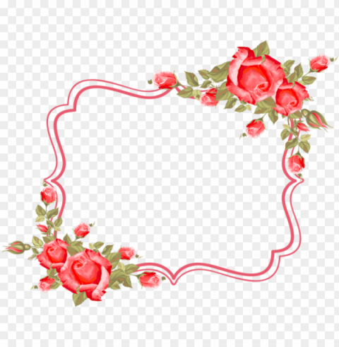 frame flower frame flower roses and vector - weddi PNG images for mockups