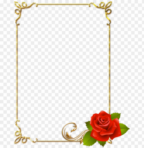 frame png resolution - moldura com rosas vermelhas Transparent image
