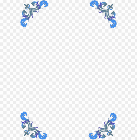 frames border clipart graphics - light blue flower border desi Transparent PNG pictures complete compilation