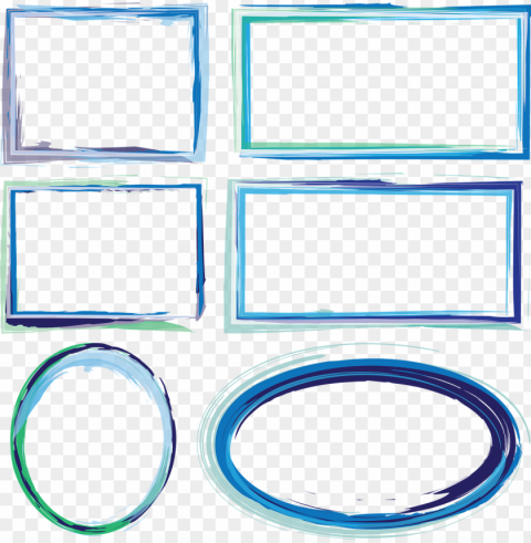 frames borders watercolor frames - blue watercolor frame PNG Image with Clear Background Isolation