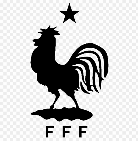 france fff football soccer black logo symbol Clear Background PNG Isolated Subject