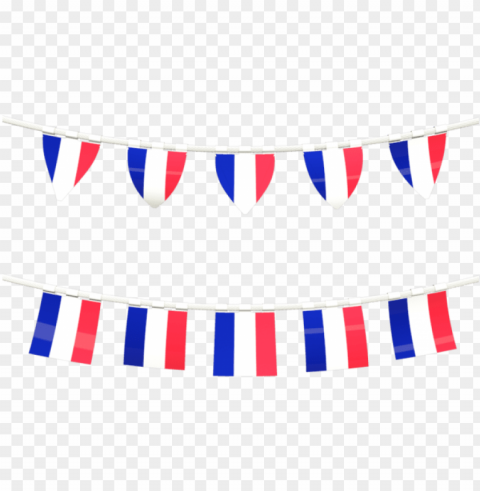 france flag image - french banner flags Clean Background Isolated PNG Illustration