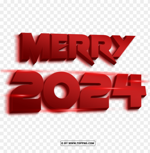 Free 3d Red Speed Style Merry 2024 File PNG Photos With Clear Backgrounds