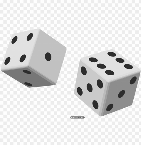 free 3d silver dice PNG clipart with transparent background