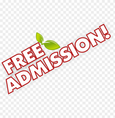 free admission - admission free logo Clear Background PNG Isolated Design Element
