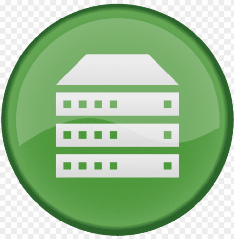 Free Application Server Icon - Web Server Green Icon PNG Images For Merchandise