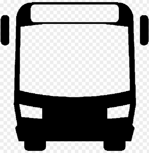 free autobus autocar front view black icon PNG Image with Isolated Graphic