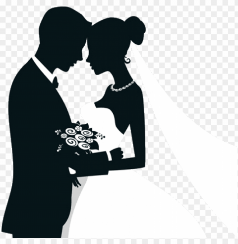 free bride and groom silhouette - bride groom silhouette Transparent PNG images wide assortment