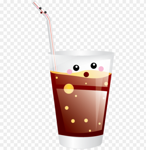 free cartoon soda cup clip art - fizz Isolated Artwork on Clear Background PNG