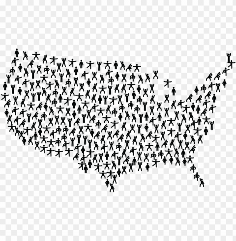 free clipart of a united states map of fitness people - united states map stars Isolated Element in HighResolution Transparent PNG