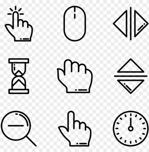 free cursor vector minimalist - application icon Isolated Artwork on Transparent Background