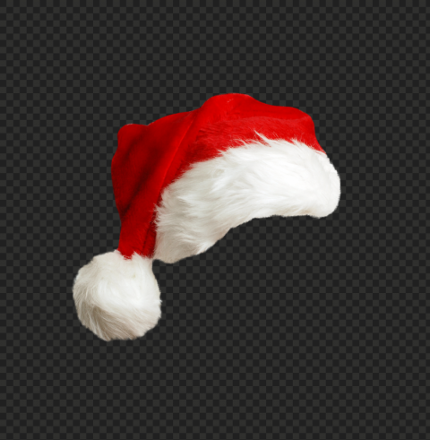 free cute real christmas santa claus hat PNG Isolated Illustration with Clear Background