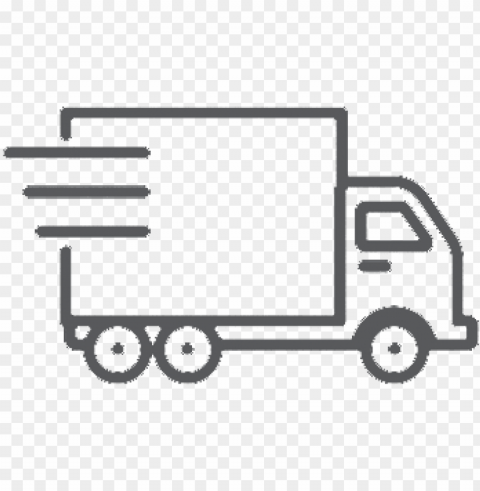 free delivery - truck icon line Transparent PNG image