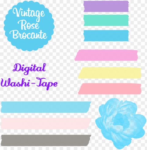 free digital washi tape - digital washi pastel washi tape PNG images with no fees