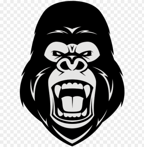 free download angry gorilla illustration clipart gorilla - angry gorilla face cartoo PNG images with transparent canvas