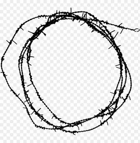 free download - barb wire circle PNG transparent graphics for projects