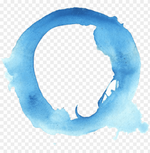 free download - blue watercolor circle Transparent background PNG photos