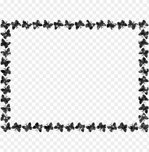 free download butterfly black and white border clipart - butterfly borders and frames PNG files with alpha channel assortment