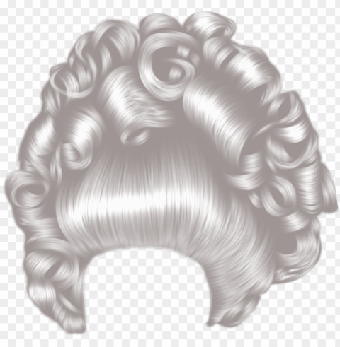 Free Download Grey Hair Clipart Cabelo Wig - Big Hair PNG Transparent Icons For Web Design