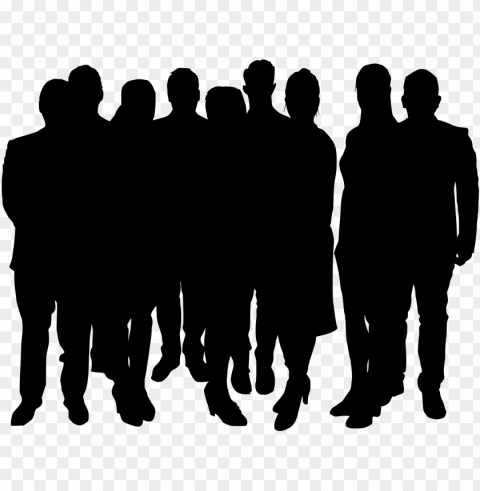free download - group of people silhouette PNG transparent pictures for projects