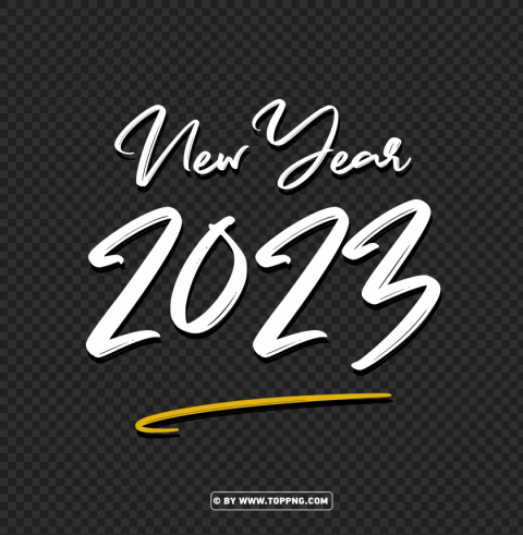 Free Download New Year 2023 PNG With Alpha Channel