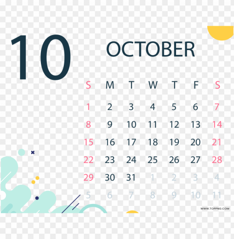  Download October 2023 Calendar Clear PNG graphics free