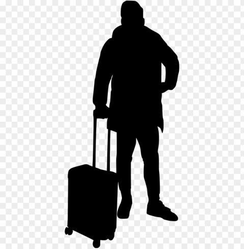 free download - people luggage silhouette HighResolution Transparent PNG Isolated Item