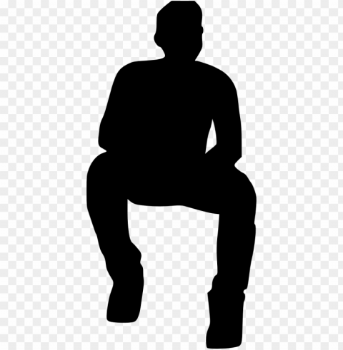 free - silhouette people sitting PNG files with clear background bulk download