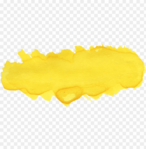 free download - yellow watercolor stroke Transparent PNG Isolated Object with Detail
