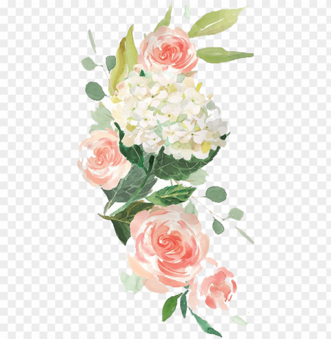 free elegant watercolor flowers twitter - free watercolor flower vector transparent Clean Background Isolated PNG Design