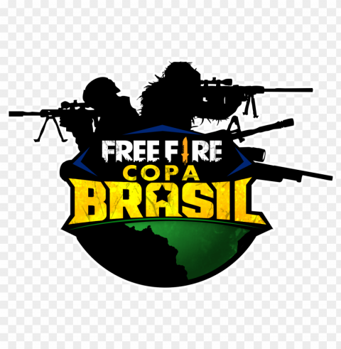free fire logo COPA DO BRASIL Alpha channel transparent PNG