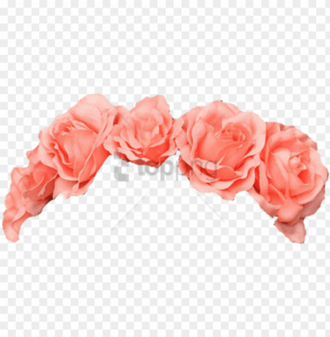 free flower crown transparent overlay tumblr image - flower crown pink Clear Background PNG Isolated Subject