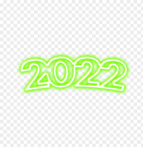 free green neon glowing 2022 Clear Background PNG Isolated Design PNG transparent with Clear Background ID d4d509a2