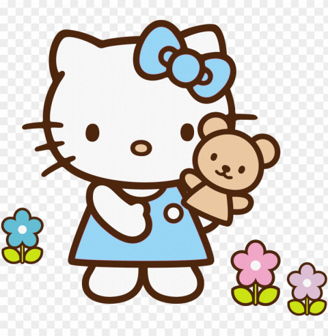 free hello kitty clipart no 3 - blue hello kitty clipart ClearCut PNG Isolated Graphic