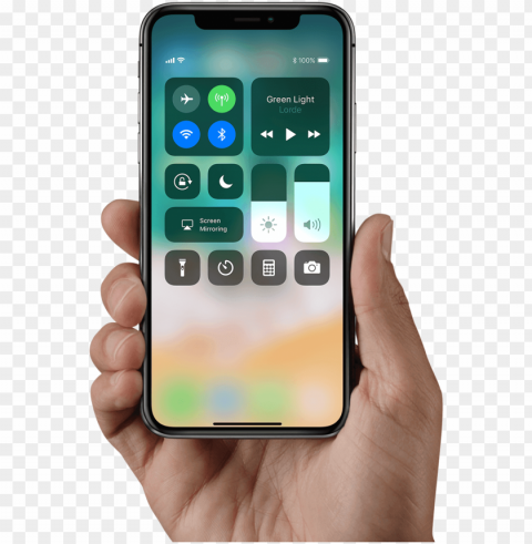 Free Icons - Iphone X In Hand Isolated Graphic On Clear PNG