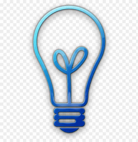 free icons - transparent blue light bulb PNG Graphic Isolated on Clear Backdrop