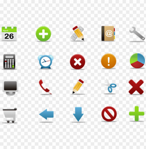 free icons round-up - free icons office PNG Image with Clear Background Isolation