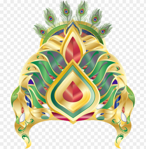 free image on pixabay - krishna crown PNG with transparent backdrop