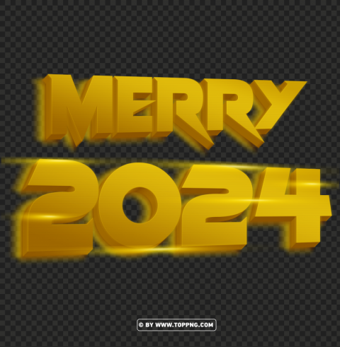 free merry 2024 gold 3d speed style PNG photo without watermark - Image ID 1da8babf