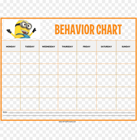 Free Minions Behaviour Chart Templates At With Behavior - Free Incentive Charts Printable HighQuality Transparent PNG Element