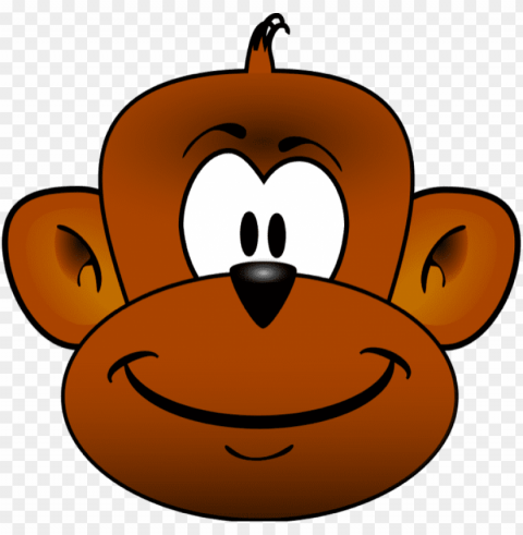 free monkey clipart - monkey head clip art Isolated Graphic on Transparent PNG