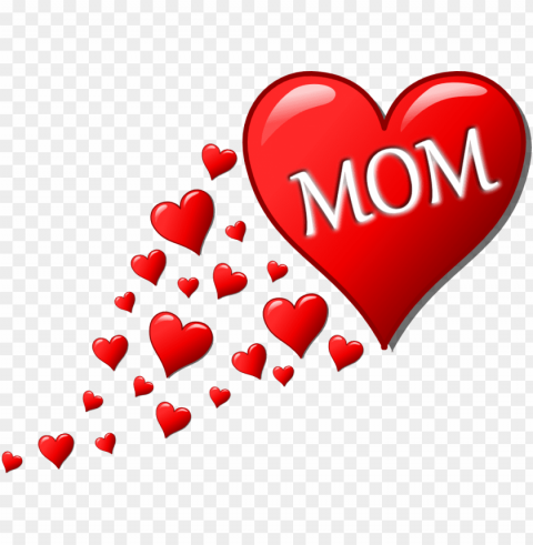 Free Mother - Hearts For Mothers Day PNG Images For Printing