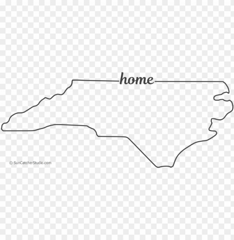 free north carolina outline with home on border cricut - diagram PNG for educational projects