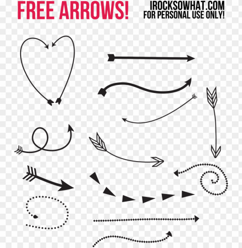 free photoshop arrows 20594 - brush mũi tên photosho Transparent PNG Isolated Item with Detail
