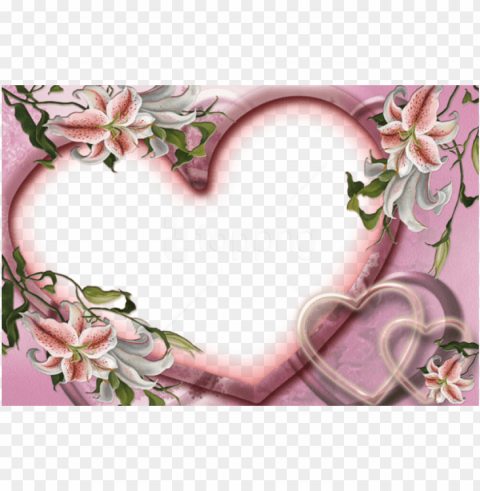 free best stock photos cute pink heart transparent - love photo frames PNG pictures with no background