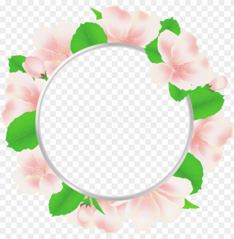 free best stock photos large round - flower frame circle Transparent PNG Illustration with Isolation