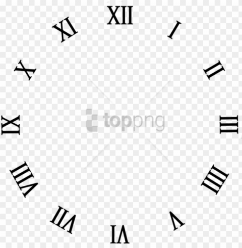 free clock no hand image with background - clock face template Transparent PNG Isolated Object with Detail