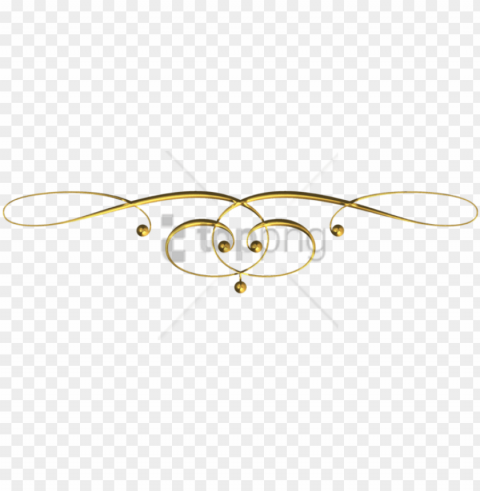 free decorative gold line with transparent - fancy silver divider PNG Image with Isolated Transparency